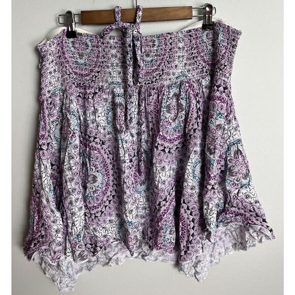 Torrid Smocked Paisley Halter Top Braided Plus Size 3X Rayon Women’s - Picture 2 of 7